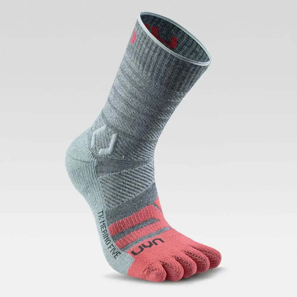 Носки женские TREKKING FIVE MERINO SOCKS Grey/Pink 39/40