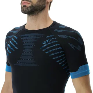 Футболка мужская RUNNING ULTRA1 OW SHIRT SHORT SL_ Black/Atlantic/Atlantic 