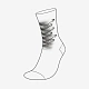 RUNNER'S ONE SHORT GRIP SOCKS Black
