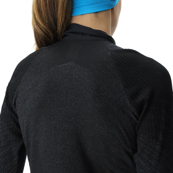 Кофта WOMAN RUNNING EXCELERATION WIND SHIRT LONG SL. ZIP UP Black/Cloud