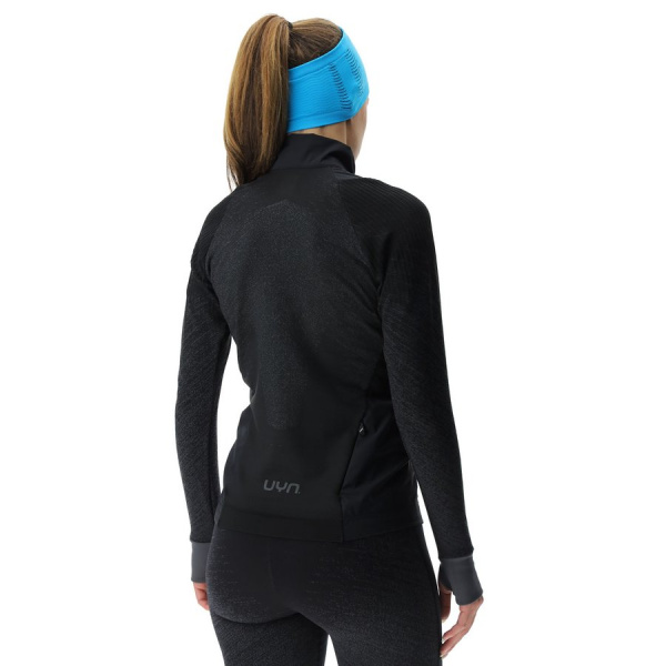Кофта WOMAN RUNNING EXCELERATION WIND SHIRT LONG SL. ZIP UP Black/Cloud