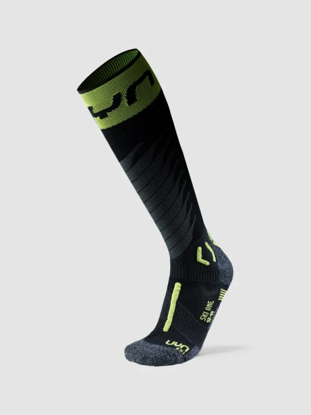 Носки горнолыжные MAN SKI ONE MERINO SOCKS Black/Lime