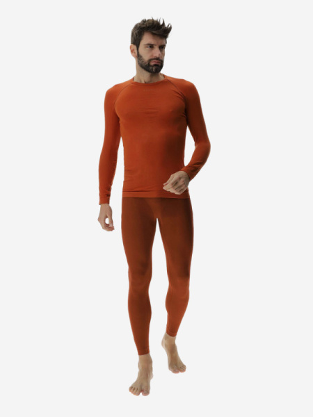 MAN ENERGYON BIOTECH UW SHIRT LONG_S Bombay Brown